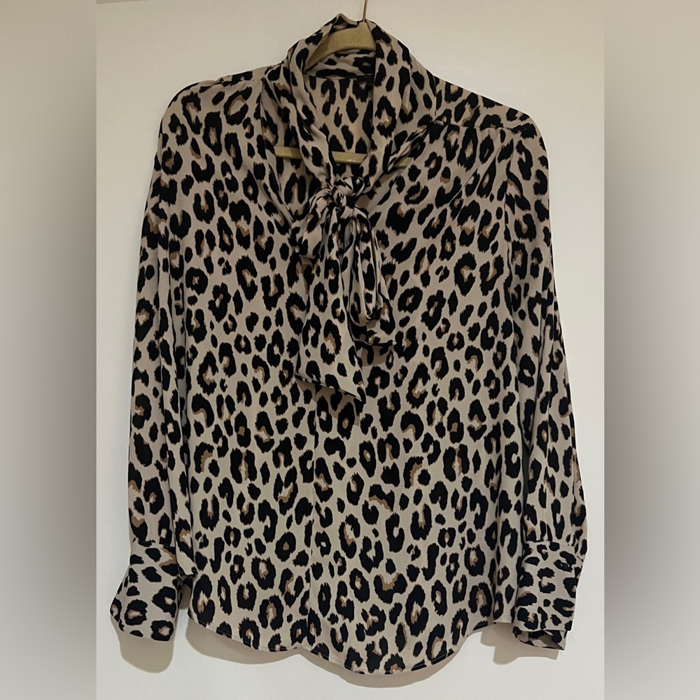 Ann Taylor Leopard Print Blouse